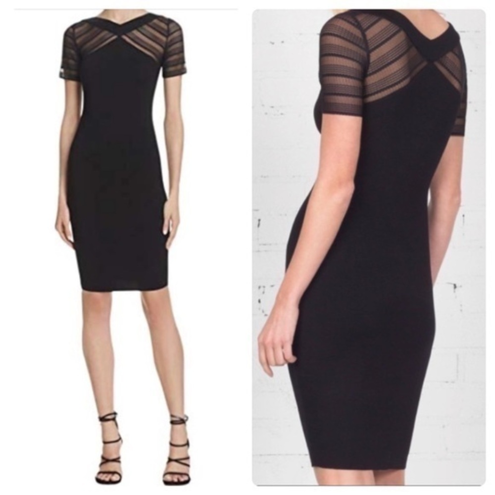 Bailey 44 Whatever Black Mesh Bodycon Dress X14
